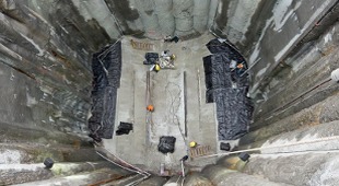 Bertha recovery shaft completion and repair