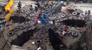 Mega TBM cutterhead in manufacture in China