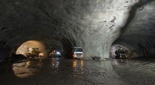 Underground roundabout in Faroe Islands