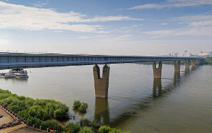 Novosibirsk metro bridge over the Ob River 