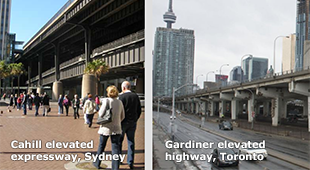 Cities divided by elevated highways