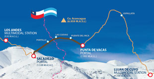 Deep-level 53km Andes rail crossing