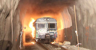 Full-scale rail tunnel fire tests in Sweden