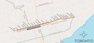 Eglinton LRT east award in Toronto